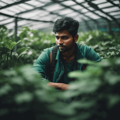 Greenhouse worker